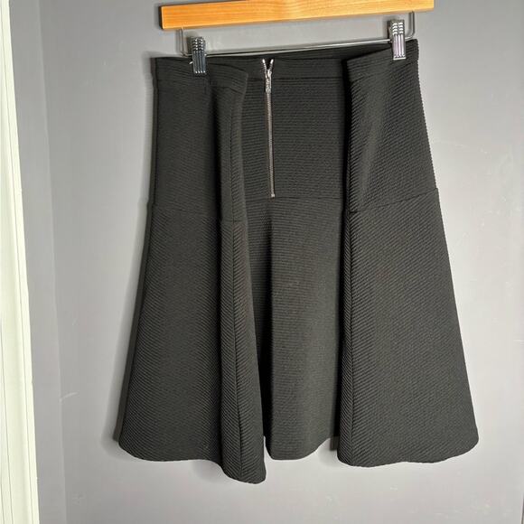 Calvin Klein Black Ribbed A Line Skirt Back Exposed Zipper Size 22W - Picture 4 of 5